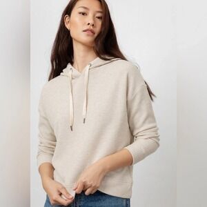 Rails Murray Sweatshirt Waffle Thermal Knit Hoodie size M Heather Oatmeal
